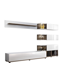 Meblościanka SILK Biały Mat / Perla Elm SILK Podstawowe