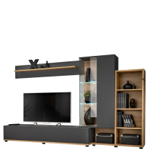 Meblościanka SILK 2 Antracyt / Wotan SILK Podstawowe