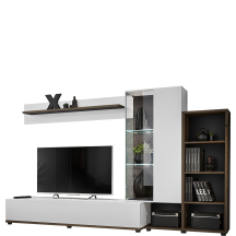 Meblościanka SILK 2 Biały Mat / Perla Elm SILK Podstawowe