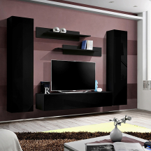 Meblościanka A1 Czarny / Czarny Połysk FLY CZARNY / CZARNY POŁYSK Podstawowe