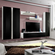 Meblościanka C1 Biały / Czarny Połysk FLY BIAŁY / CZARNY POŁYSK Podstawowe