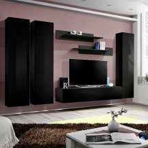 Meblościanka C1 Czarny / Czarny Połysk FLY CZARNY / CZARNY POŁYSK Podstawowe