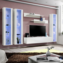 Meblościanka z oświetleniem C2 Biały / Biały Połysk FLY BIAŁY / BIAŁY POŁYSK Podstawowe