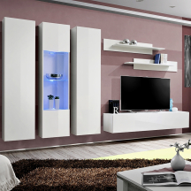 Meblościanka z oświetleniem C5 Biały / Biały Połysk FLY BIAŁY / BIAŁY POŁYSK Podstawowe