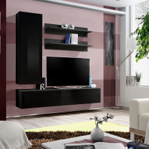 Meblościanka H1 Czarny / Czarny Połysk FLY CZARNY / CZARNY POŁYSK Podstawowe