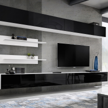 Meblościanka I1 Biały / Czarny Połysk FLY BIAŁY / CZARNY POŁYSK Podstawowe