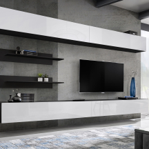 Meblościanka I1 Czarny / Biały Połysk FLY CZARNY / BIAŁY POŁYSK Podstawowe