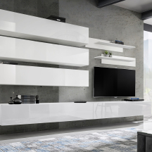 Meblościanka J1 Biały / Biały Połysk FLY BIAŁY / BIAŁY POŁYSK Podstawowe