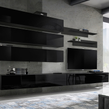 Meblościanka J1 Czarny / Czarny Połysk FLY CZARNY / CZARNY POŁYSK Podstawowe