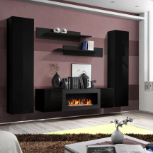 Meblościanka M1 Czarny / Czarny Połysk FLY CZARNY / CZARNY POŁYSK Podstawowe