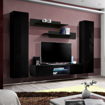 Meblościanka O1 Czarny / Czarny Połysk FLY CZARNY / CZARNY POŁYSK Podstawowe