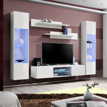 Meblościanka z oświetleniem O3 Biały / Biały Połysk FLY BIAŁY / BIAŁY POŁYSK Podstawowe