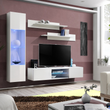 Meblościanka z oświetleniem R3 Biały / Biały Połysk FLY BIAŁY / BIAŁY POŁYSK Podstawowe