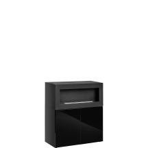 Komoda CAMINO z biokominkiem Czarny Połysk Podstawowe