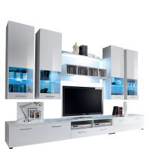 Meblościanka DORADE Biały Mat / Biały Połysk Podstawowe