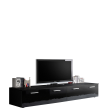 Szafka RTV DUO Czarny Mat / Czarny Połysk Podstawowe