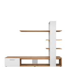 Meblościanka ECO Dąb Wotan / Biały Podstawowe