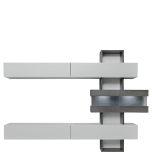 Meblościanka TOKYO Dąb Grafit / Perla Grey Podstawowe