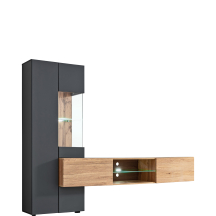 Meblościanka TRY Antracyt / Dąb Wotan Podstawowe