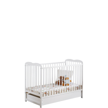 Łóżeczko niemowlęce ALA II Plus z materacem i szufladą Podstawowe