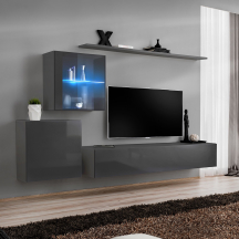 Meblościanka SWITCH SW 15 Grafit Mat / Grafit Połysk SWITCH GRAFIT Podstawowe