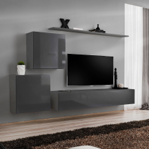 Meblościanka SWITCH SW 5 Grafit Mat / Grafit Połysk SWITCH GRAFIT Podstawowe