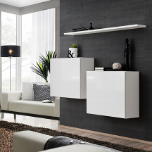 Zestaw dwóch komód SB1 Biały / Biały Połysk SWITCH BIAŁY Podstawowe