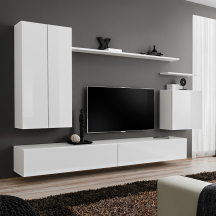 Meblościanka SWITCH SW 2 Biały / Biały Połysk SWITCH BIAŁY Podstawowe