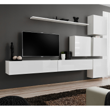 Meblościanka SWITCH SW 9 Biały / Biały Połysk SWITCH BIAŁY Podstawowe