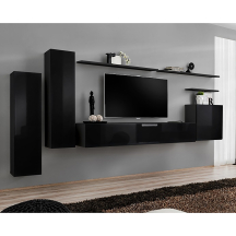 Meblościanka SWITCH SW 1 Czarny / Czarny Połysk SWITCH CZARNY Podstawowe