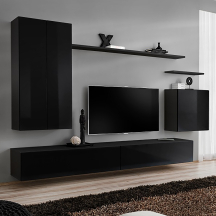 Meblościanka SWITCH SW 2 Czarny / Czarny Połysk SWITCH CZARNY Podstawowe