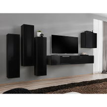 Meblościanka SWITCH SW 3 Czarny / Czarny Połysk SWITCH CZARNY Podstawowe