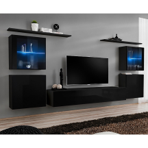 Meblościanka SWITCH SW 14 Czarny / Czarny Połysk SWITCH CZARNY Podstawowe