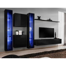 Meblościanka SWITCH SW 16 Czarny / Czarny Połysk SWITCH CZARNY Podstawowe