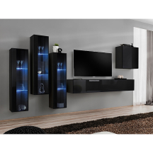 Meblościanka SWITCH SW 13 Czarny / Czarny Połysk SWITCH CZARNY Podstawowe