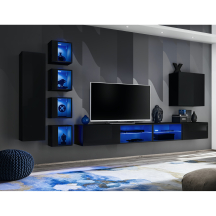 Meblościanka SWITCH SW 26 Czarny / Czarny Połysk SWITCH CZARNY Podstawowe