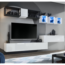 Meblościanka SWITCH SW M3 Biały / Czarny SWITCH METAL Podstawowe