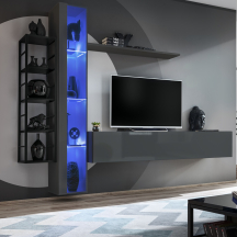 Meblościanka SWITCH SW M7 Grafit / Czarny SWITCH METAL Podstawowe