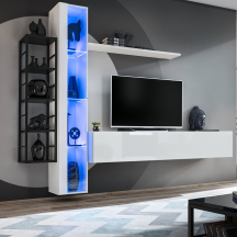 Meblościanka SWITCH SW M7 Biały / Czarny SWITCH METAL Podstawowe