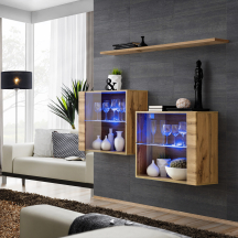 Zestaw dwóch witryn wiszących z oświetleniem SB3 Wotan SWITCH WOTAN Podstawowe