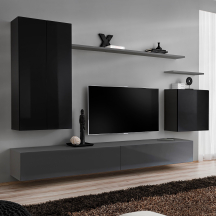 Meblościanka SWITCH SW 2 Czarny / Grafit SWITCH GRAFIT / CZARNY Podstawowe