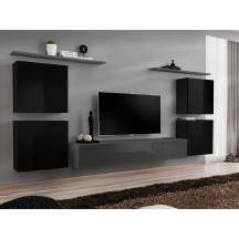 Meblościanka SWITCH SW 4 Czarny / Grafit SWITCH GRAFIT / CZARNY Podstawowe