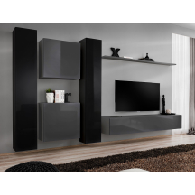 Meblościanka SWITCH SW 6 Czarny / Grafit SWITCH GRAFIT / CZARNY Podstawowe