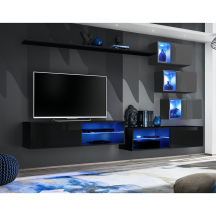 Meblościanka SWITCH SW 24 Czarny / Grafit SWITCH GRAFIT / CZARNY Podstawowe