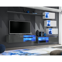 Meblościanka SWITCH SW 24 Grafit / Biały SWITCH GRAFIT / BIAŁY Podstawowe