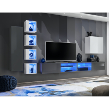 Meblościanka SWITCH SW 26 Grafit / Biały SWITCH GRAFIT / BIAŁY Podstawowe