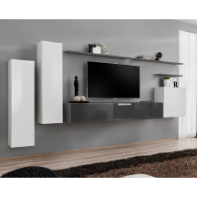 Meblościanka SWITCH SW 1 Biały / Grafit SWITCH GRAFIT / BIAŁY Podstawowe