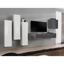 Meblościanka SWITCH SW 3 Biały / Grafit SWITCH GRAFIT / BIAŁY Podstawowe