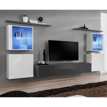 Meblościanka SWITCH SW 14 Biały / Grafit SWITCH GRAFIT / BIAŁY Podstawowe