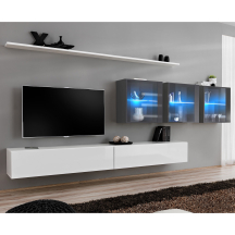 Meblościanka SWITCH SW 17 Biały / Grafit SWITCH GRAFIT / BIAŁY Podstawowe